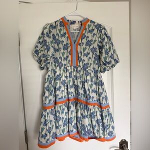 Entro Blue and Green Floral Dress
